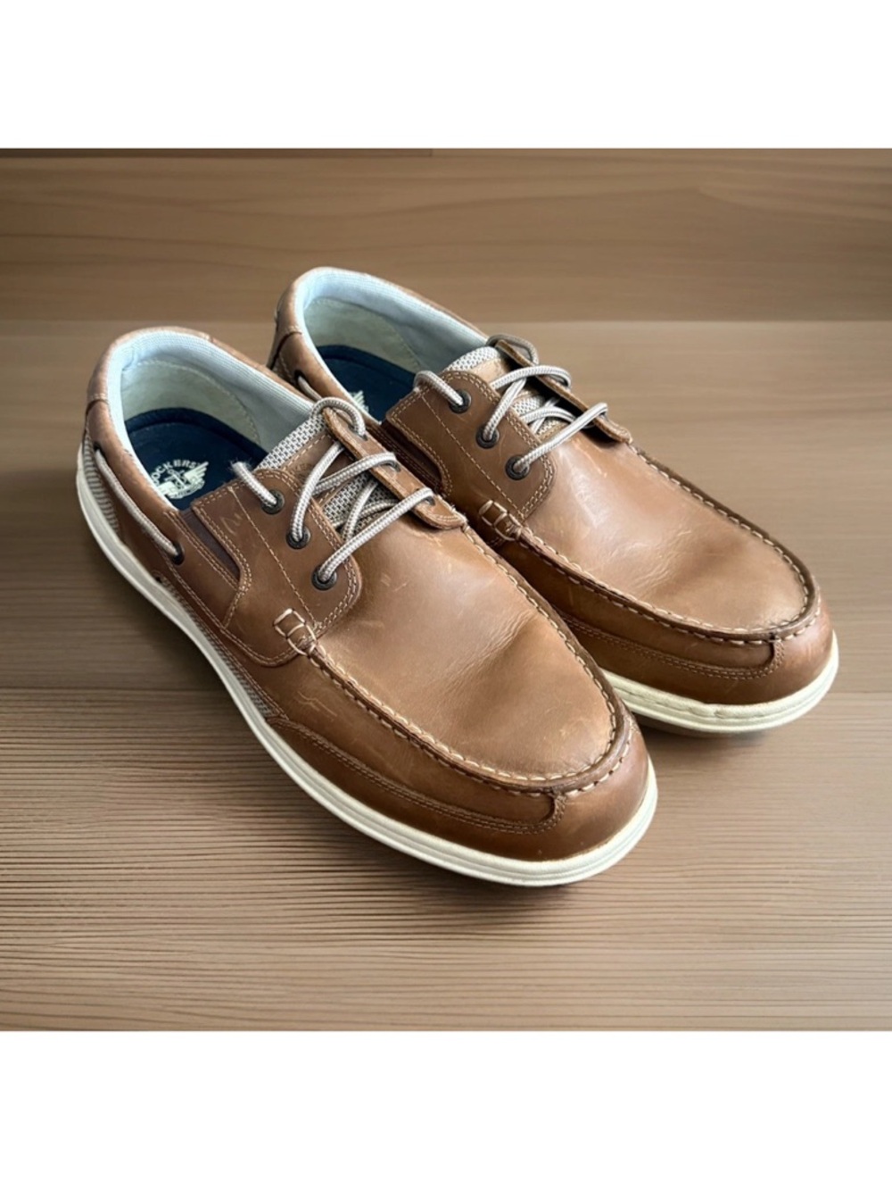 Dockers Men's Beacon Brown Leather Classic Boat Shoes Size 13